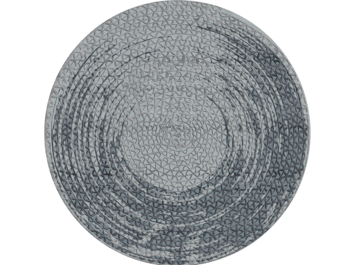 TRIPLE WAVES - Patterned round rug in New Zealand wool and Tencel _ GHIDINI1961