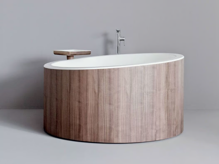 DRESSAGE - Round walnut bathtub _ GRAFF