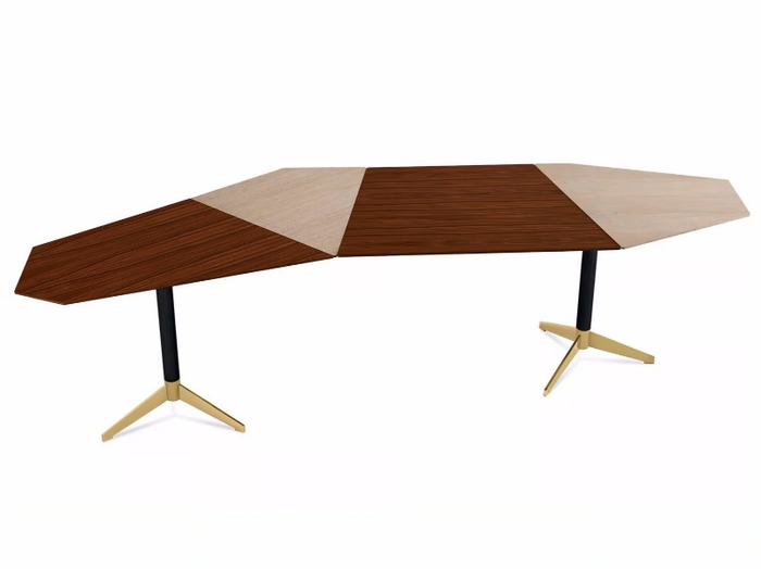 ZEN - Aluminium and wood writing desk _ Gallotti&Radice