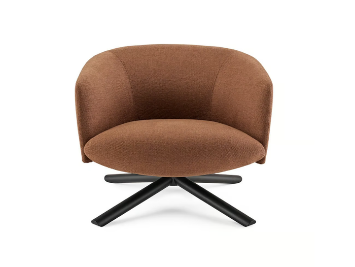 LIVRE - Swivel fabric armchair with armrests _ Gallotti&Radice