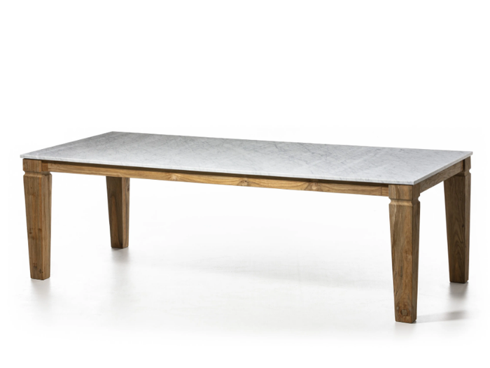 JEKO 33 - Rectangular Carrara marble garden table _ Gervasoni