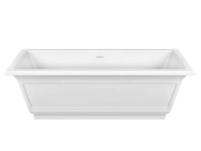 ELEGANZA - Freestanding rectangular Cristalplant® bathtub _ Gessi