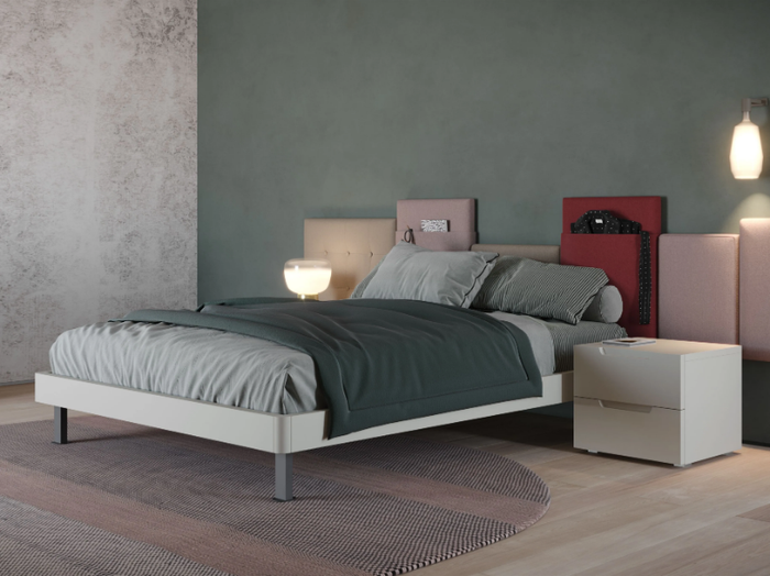 CITY - Fabric double bed with storage headboard _ Giessegi