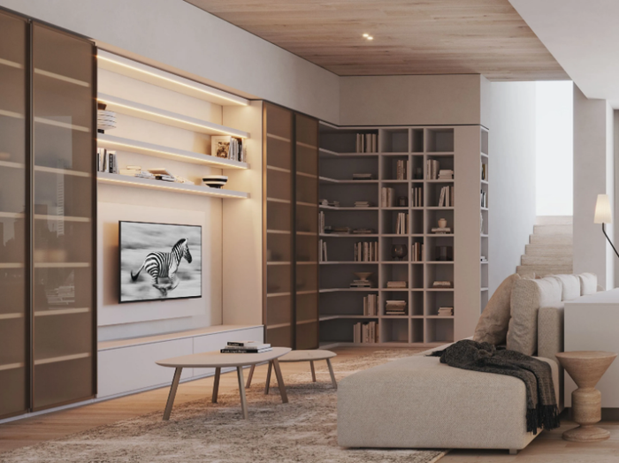 LV704 - Corner open bookcase _ Giessegi