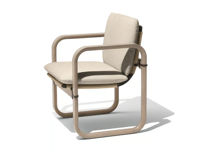 LOOP - Ash garden chair with armrests _ Giorgetti