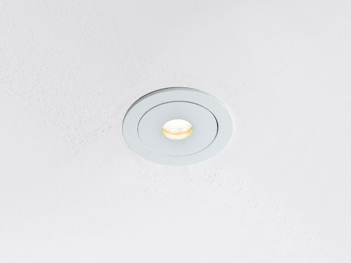 SHORT - Recessed LED round powder coated aluminium spotlight _ HER