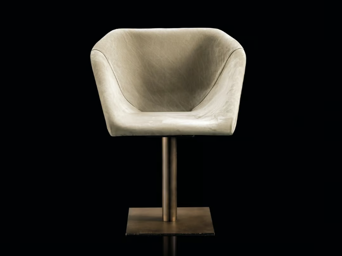 HEXAGON - Swivel leather chair _ Henge