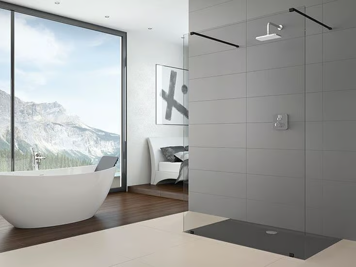 ONE&ONE - Rectangular glass Walk in shower _ Hoesch