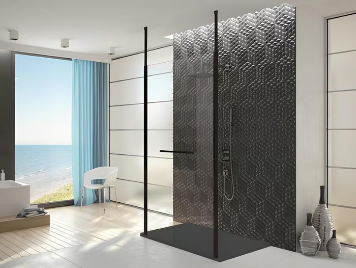 MUNA - Rectangular glass Walk in shower _ Hoesch