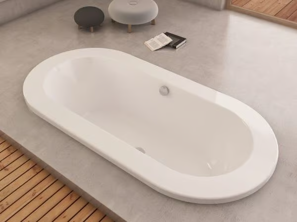 PHILIPPE STARCK 1 - Built-in oval acrylic bathtub with chromotherapy _ Hoesch