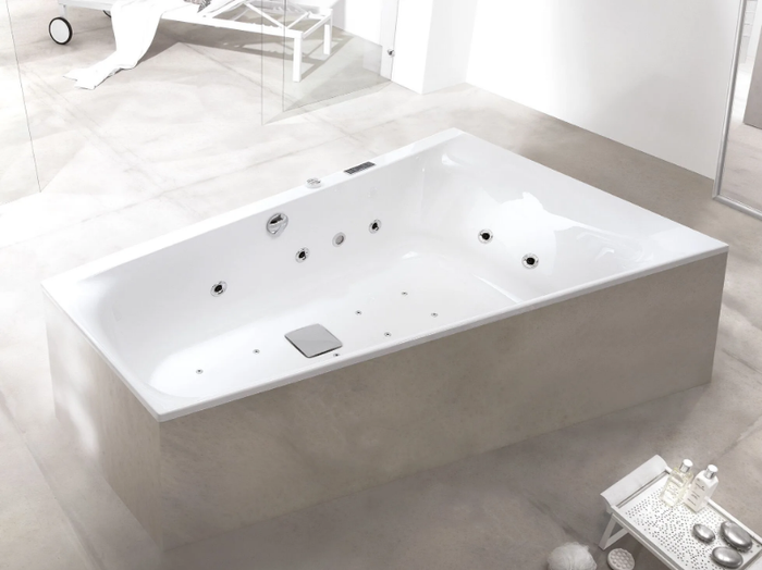 THASOS - Freestanding asymmetric acrylic bathtub _ Hoesch