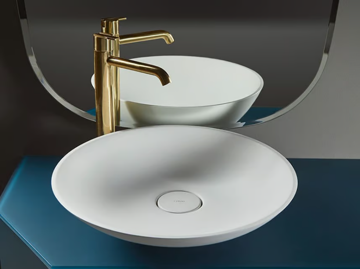 FORMA - Countertop round Solid Surface washbasin _ INBANI