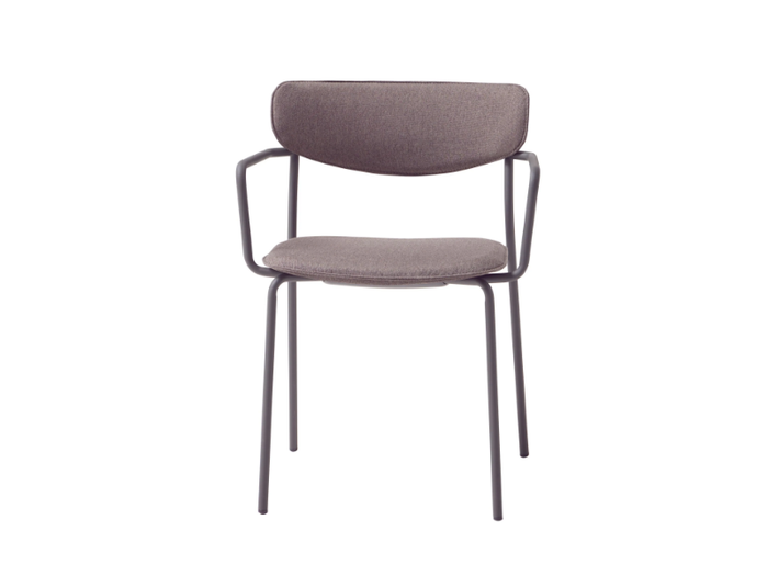 LEA - Upholstered stackable fabric chair with armrests _ INCLASS