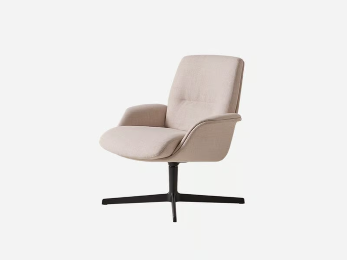 REVER - Swivel fabric armchair with 4-spoke base _ INCLASS