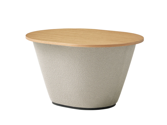 WABAO - Fabric coffee table with wooden top _ INCLASS