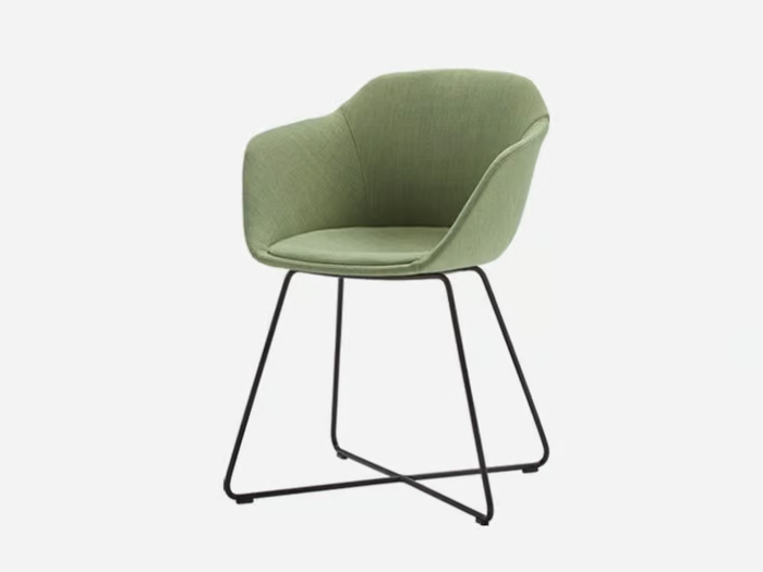 TAIA - Fabric chair with armrests _ INCLASS