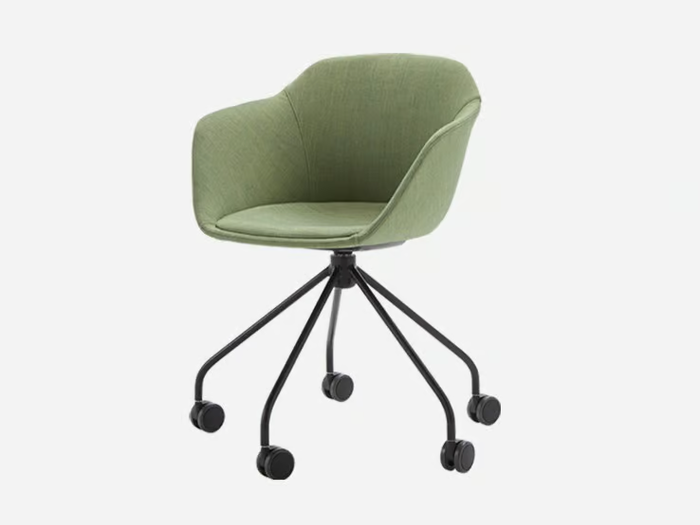 TAIA - Trestle-based fabric office chair with castors _ INCLASS