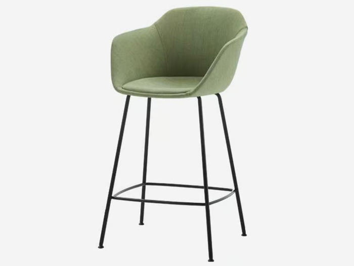 TAIA - High fabric stool with footrest _ INCLASS