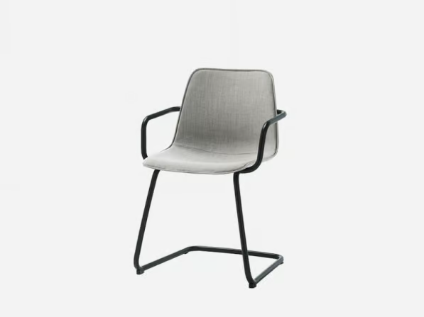 VARYA TAPIZ - Cantilever fabric chair with armrests _ INCLASS