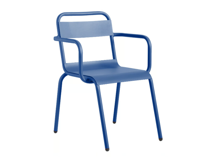 BIARRITZ - Stackable aluminium garden chair with armrests _ ISIMAR