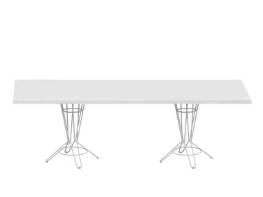 NOSTRUM - Rectangular steel garden table _ ISIMAR