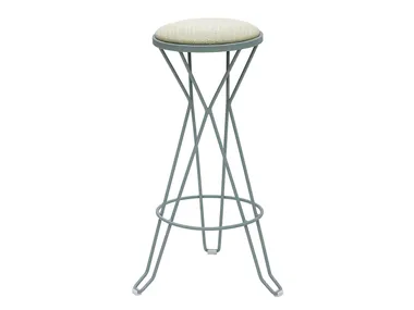 CAPRI - Steel stool with integrated cushion _ ISIMAR