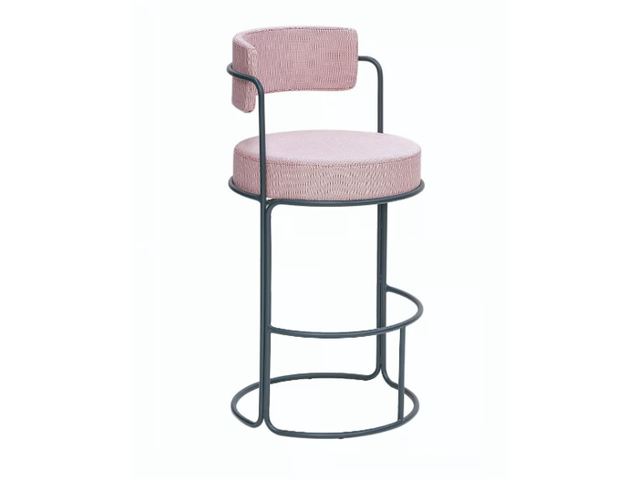 PARADISO - High steel garden stool with back _ ISIMAR