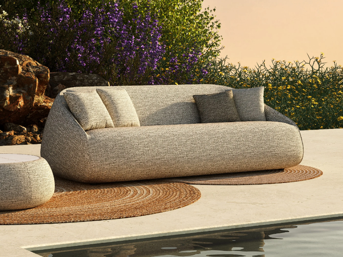 VIGO 91326E - 3 seater Sunbrella® fabric garden sofa _ IVINI