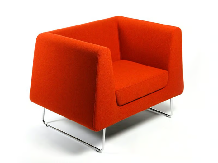 JARMAN - Sled base upholstered armchair _ Inno