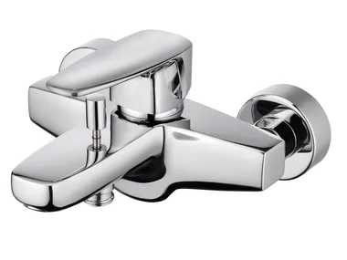 PAN II - Wall-mounted bathtub mixer with diverter _ JUSTIME