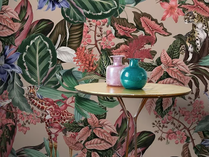 ANIMALIA - Digital printing wallpaper with floral pattern _ Jannelli&Volpi