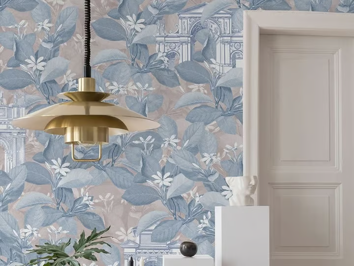 MEDITERRANEO - Digital printing wallpaper with floral pattern _ Jannelli&Volpi