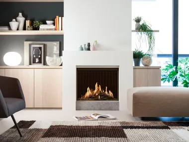 GP75/59F - Wall-mounted built-in gas fireplace _ KALFIRE