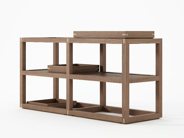 UP & DOWN HORIZONTAL II - Open wooden shelving unit _ KARPENTER