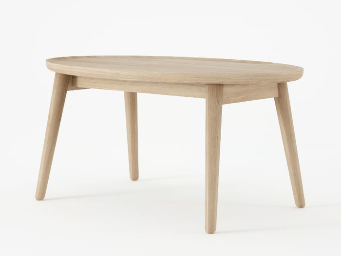 EAST - Medium oval solid wood coffee table _ KARPENTER