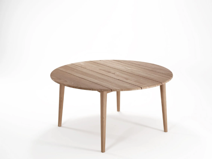 GRASSHOPPER OUTDOOR - Round teak dining table _ KARPENTER