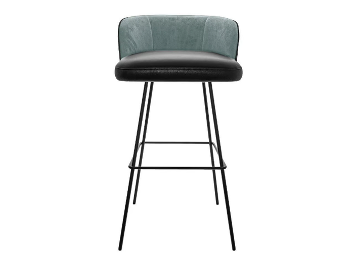 GAIA LINE - Upholstered barstool with footrest _ KFF