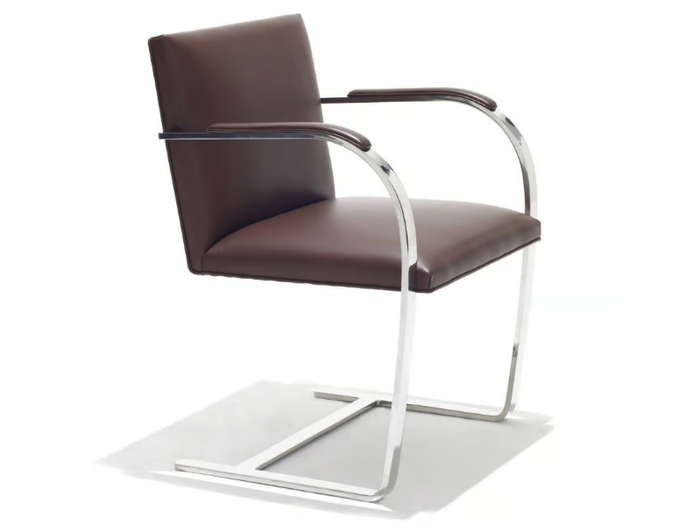 BRNO CHAIR - FLAT - Cantilever upholstered chair with armrests _ KNOLL