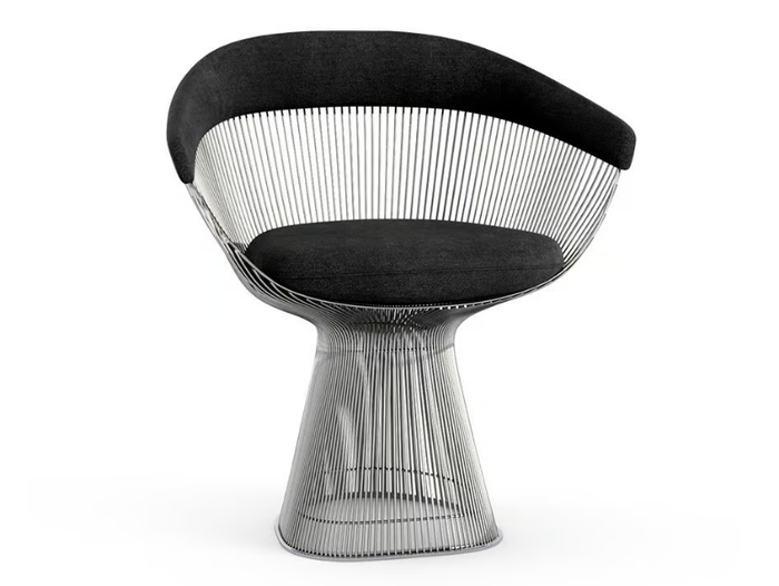 PLATNER - Steel chair with armrests _ KNOLL