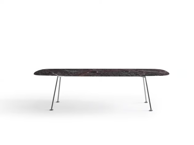 GRASSHOPPER - Rectangular natural stone meeting table _ KNOLL