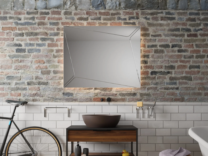 GRAFFI - Rectangular mirror with integrated lighting _ KOH-I-NOOR