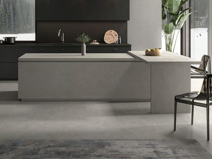 LUXURY CEMENT GREY - Porcelain stoneware furniture foil / kitchen worktop _ Kale