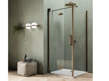 BLACKBERRY QM+QL - Corner shower cabin with folding door _ Karol