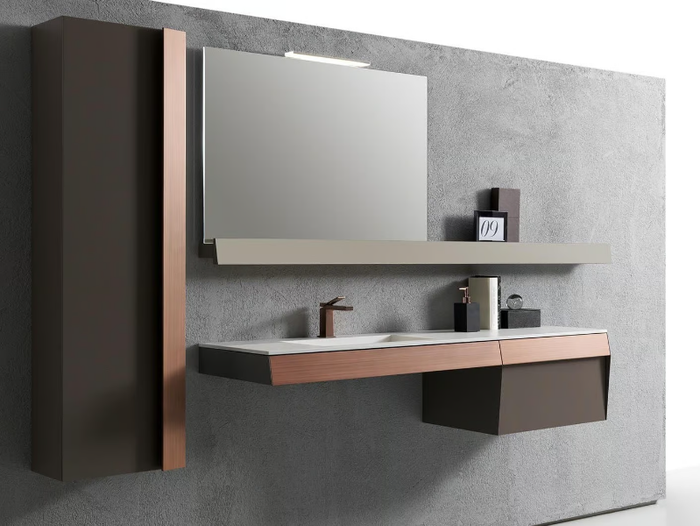 KUT 05 - Wall-mounted vanity unit with drawers _ Karol