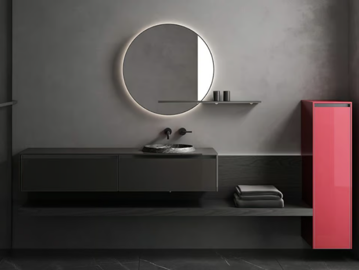 TOSCA 03 - Single wall-mounted vanity unit with drawers _ Karol