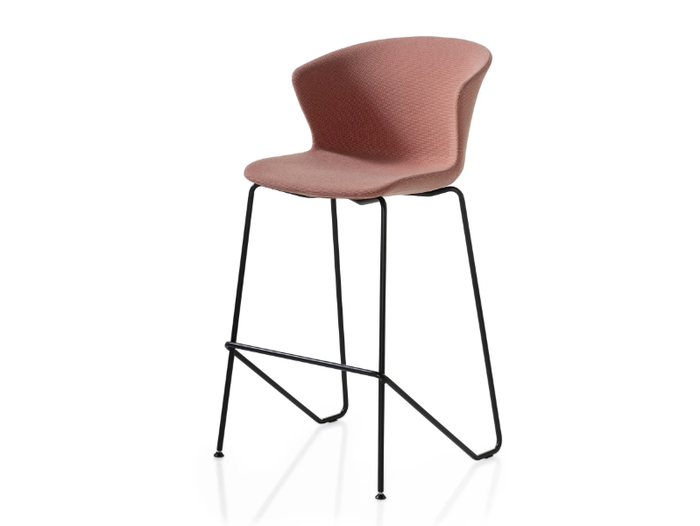 KICCA PLUS - High fabric stool with footrest _ Kastel