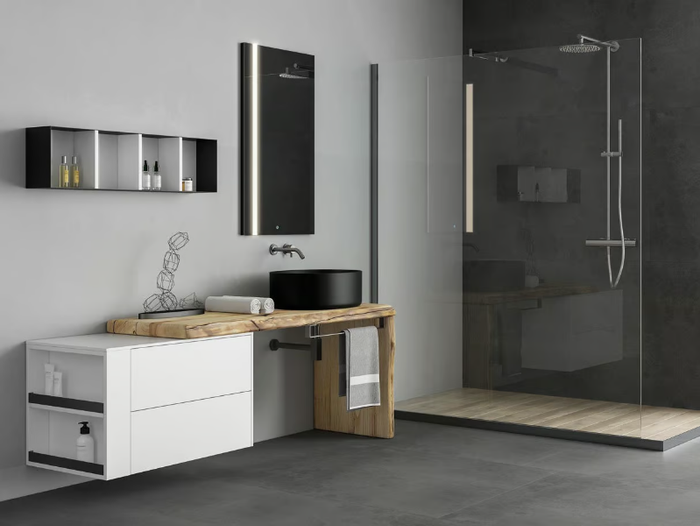 LIFE 14 - Floor-standing single vanity unit with mirror _ LEGNOBAGNO