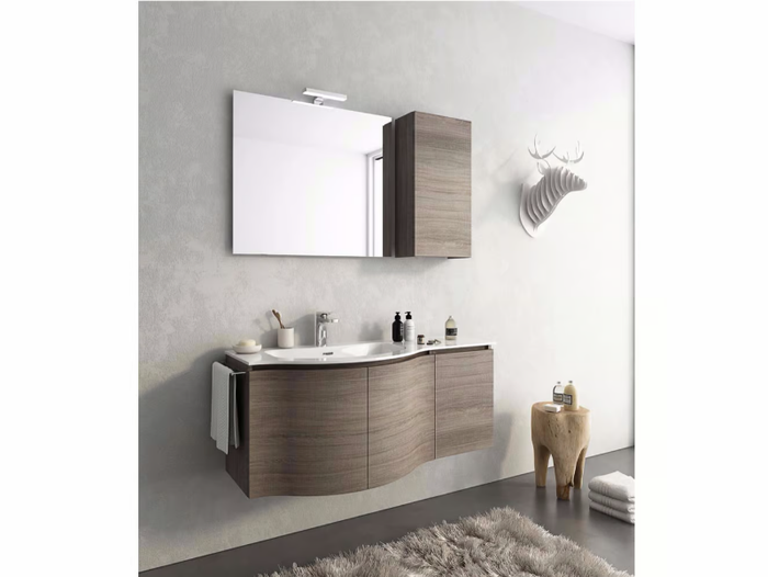 URBAN COMPONIBILE 09 - Wall-mounted vanity unit with doors _ LEGNOBAGNO