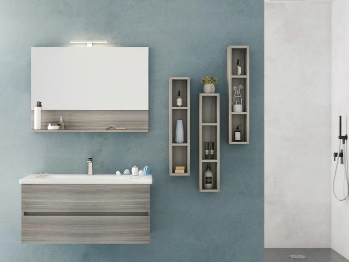 SOFT 10 - Wall-mounted vanity unit with drawers _ LEGNOBAGNO