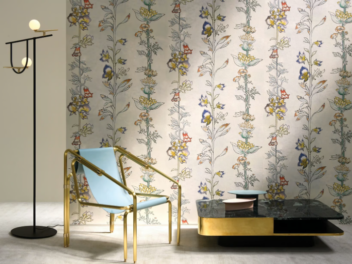 MILLY LA FORÊT - Nonwoven wallpaper with floral pattern _ LELIEVRE